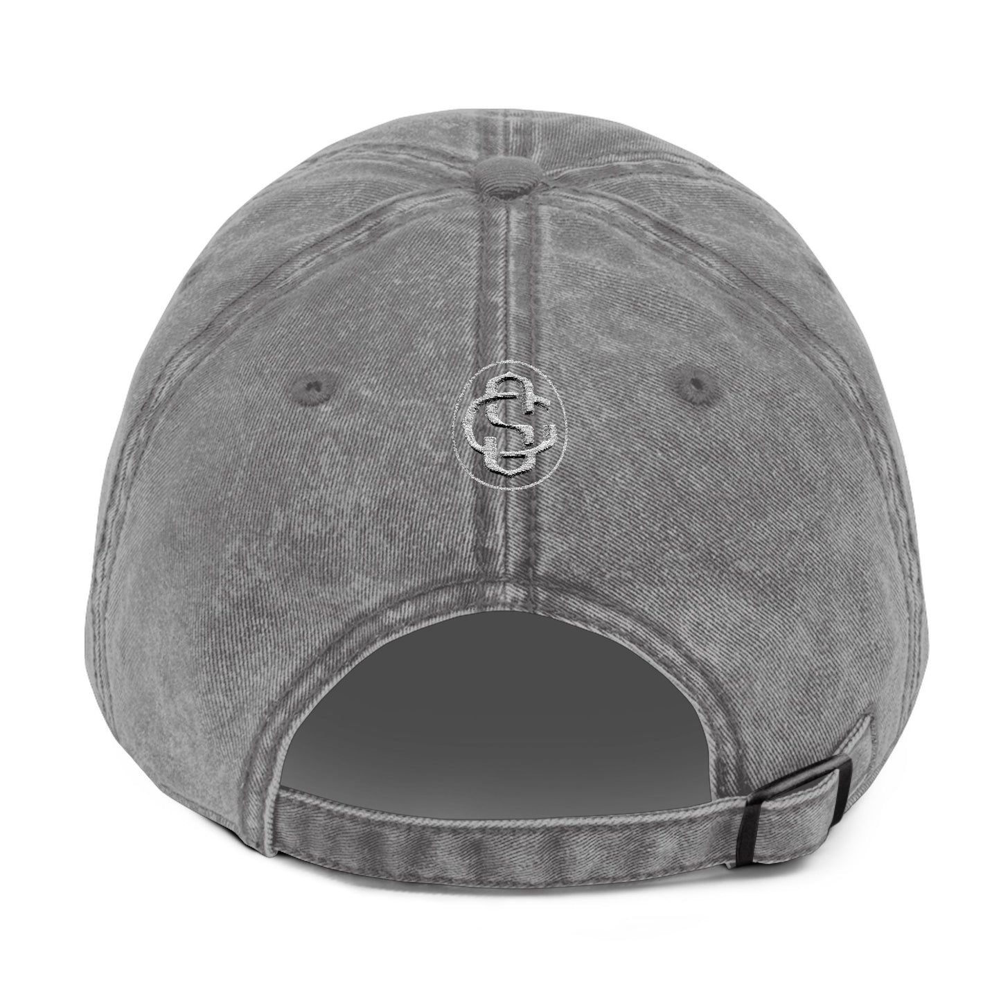 Vintage Embroidered Cap - Bolty on Front / Monogram on Back (White)