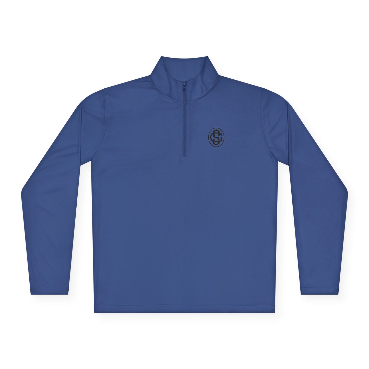 Monogram on 1/4-Zip (Black Logo) - Mens