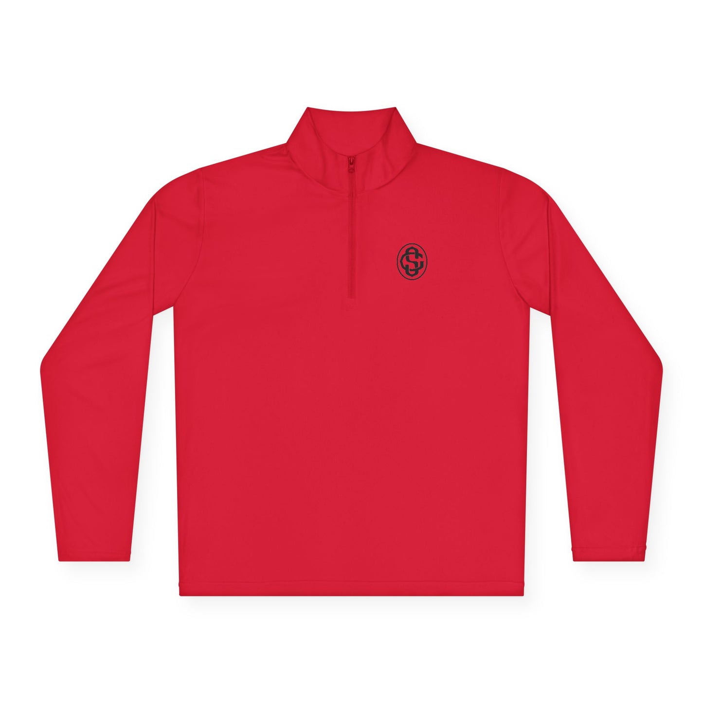 Monogram on 1/4-Zip (Black Logo) - Mens