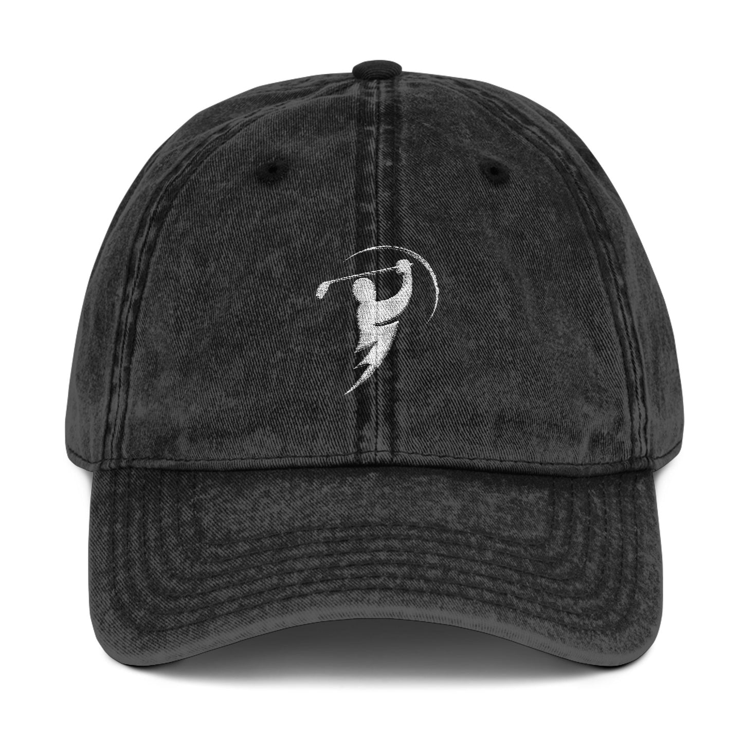 Vintage Embroidered Cap - Bolty on Front / Monogram on Back (White)