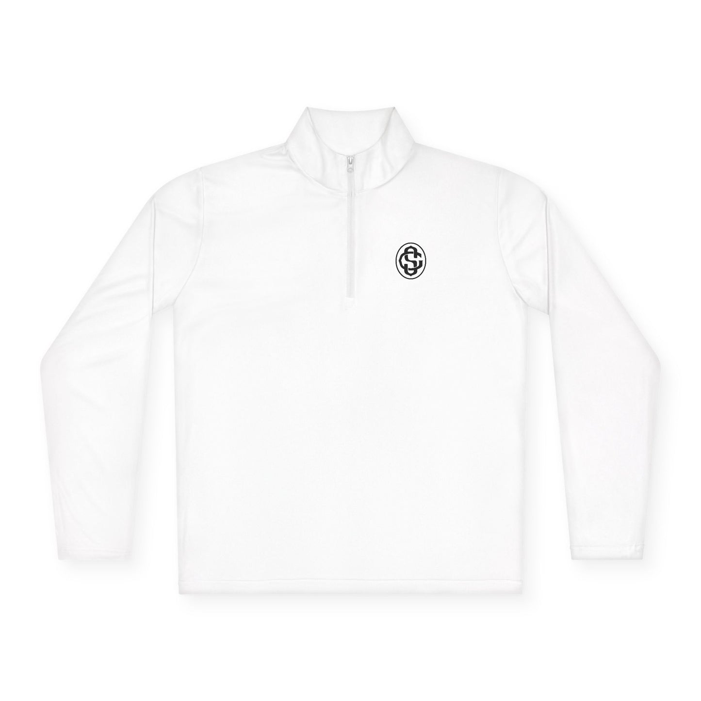 Monogram on 1/4-Zip (Black Logo) - Mens