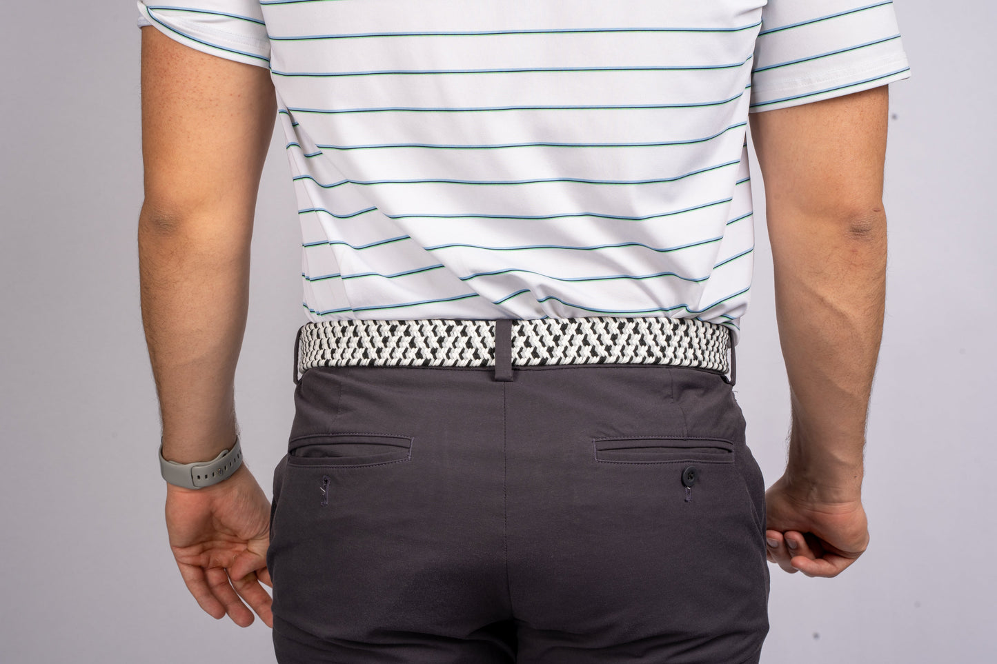 THE BRAIDED BYRD GOLF BELT - Black Capped Chickadee