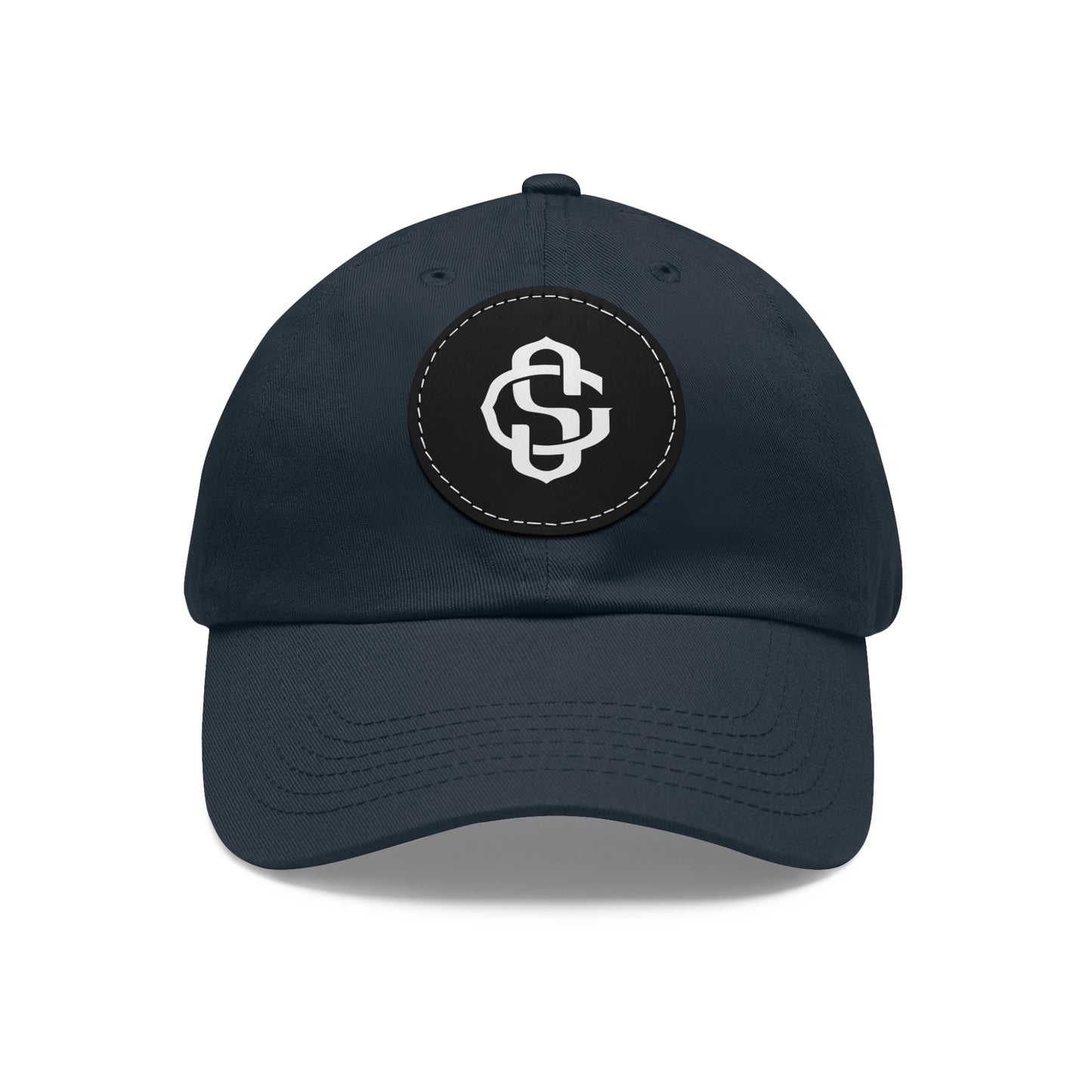 Monogram on Round Leather (faux) Patch