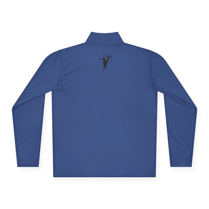 Monogram on  1/4-Zip (Black Logo) - Mens