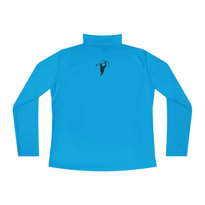 Monogram on 1/4-Zip (Black Logo) - Womens