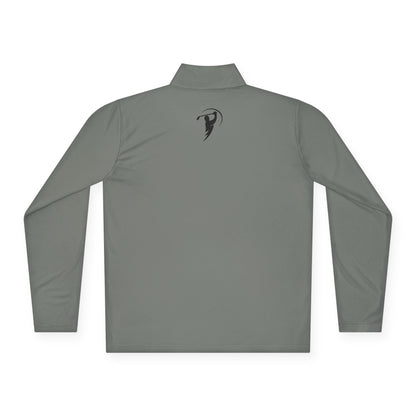 Monogram on  1/4-Zip (Black Logo) - Mens