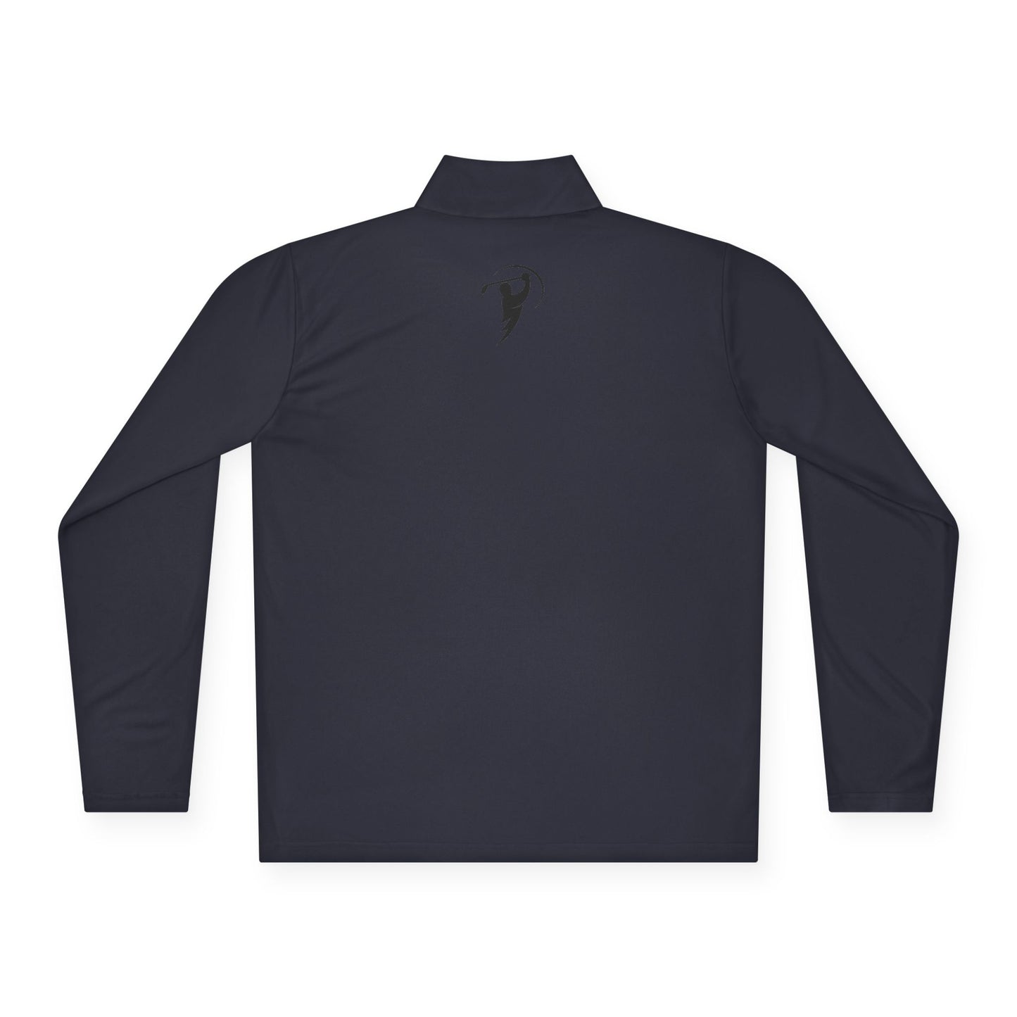 Monogram on  1/4-Zip (Black Logo) - Mens