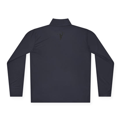 Monogram on  1/4-Zip (Black Logo) - Mens
