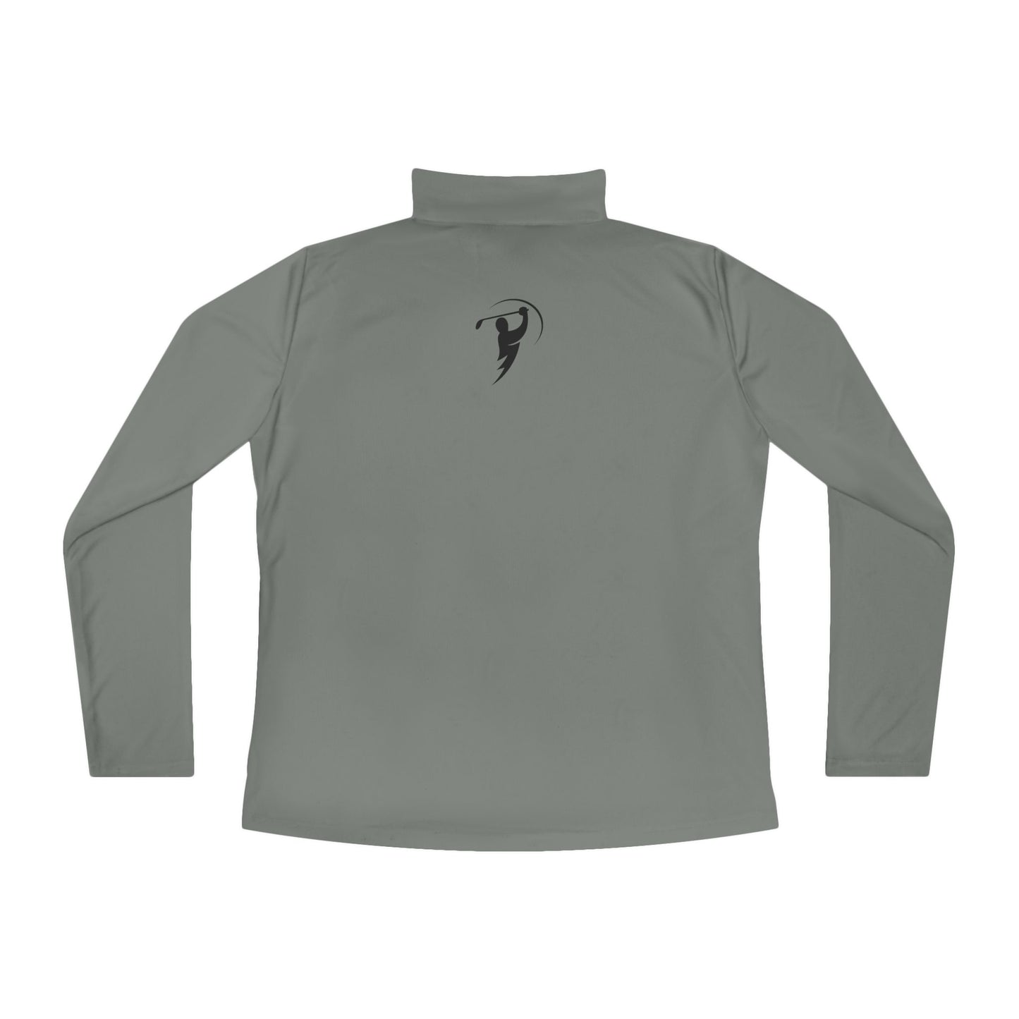 Monogram on 1/4-Zip (Black Logo) - Womens