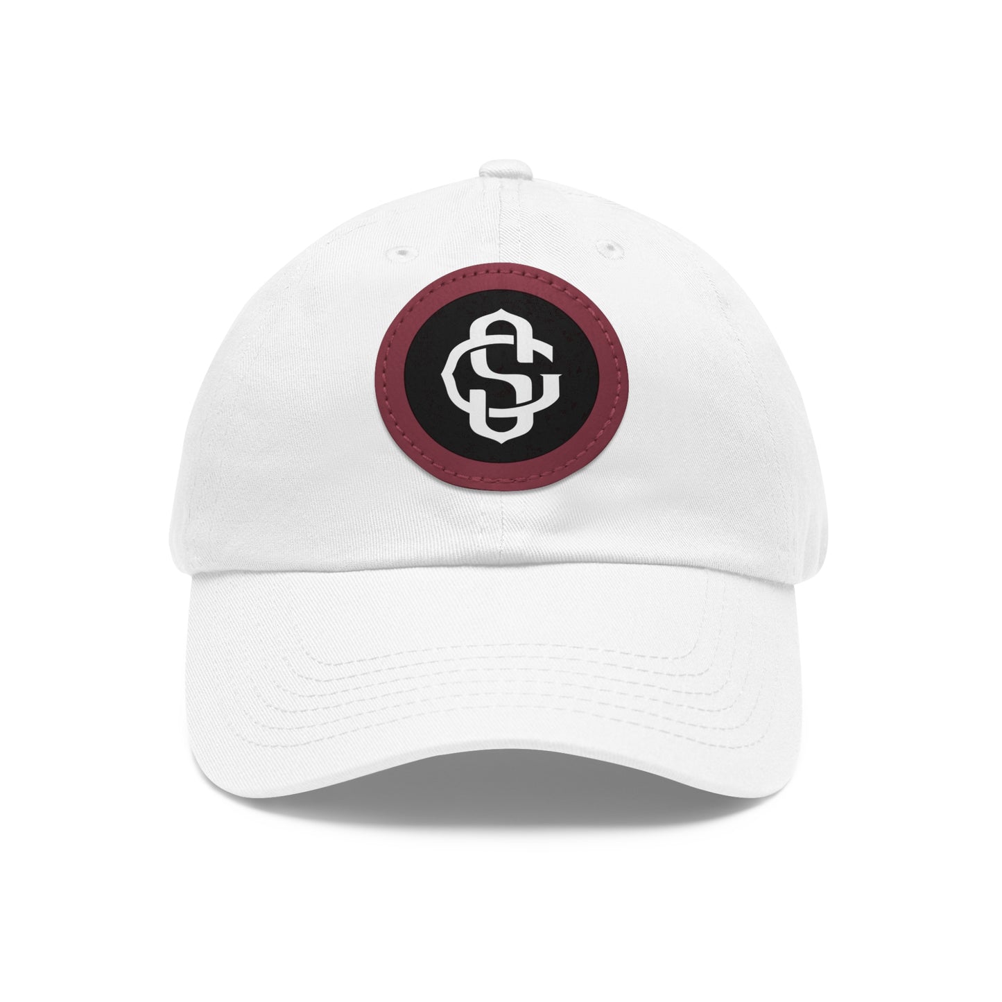 Monogram on Round Leather (faux) Patch