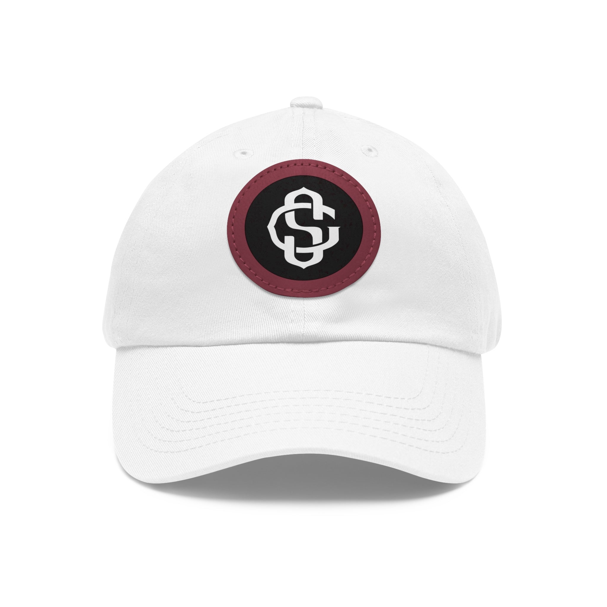 Monogram on Round Leather (faux) Patch
