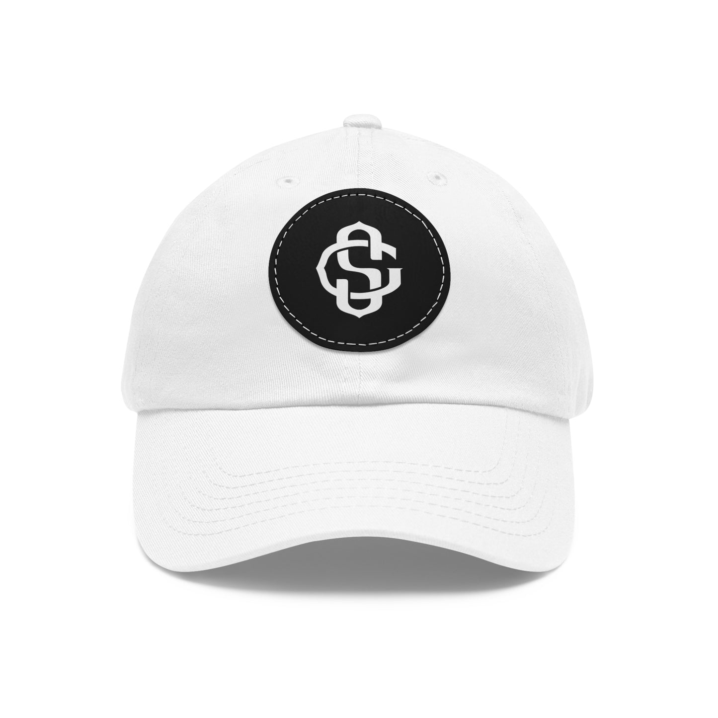 Monogram on Round Leather (faux) Patch