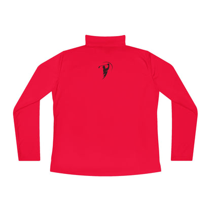 Monogram on 1/4-Zip (Black Logo) - Womens