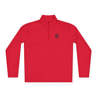 Monogram on  1/4-Zip (Black Logo) - Mens