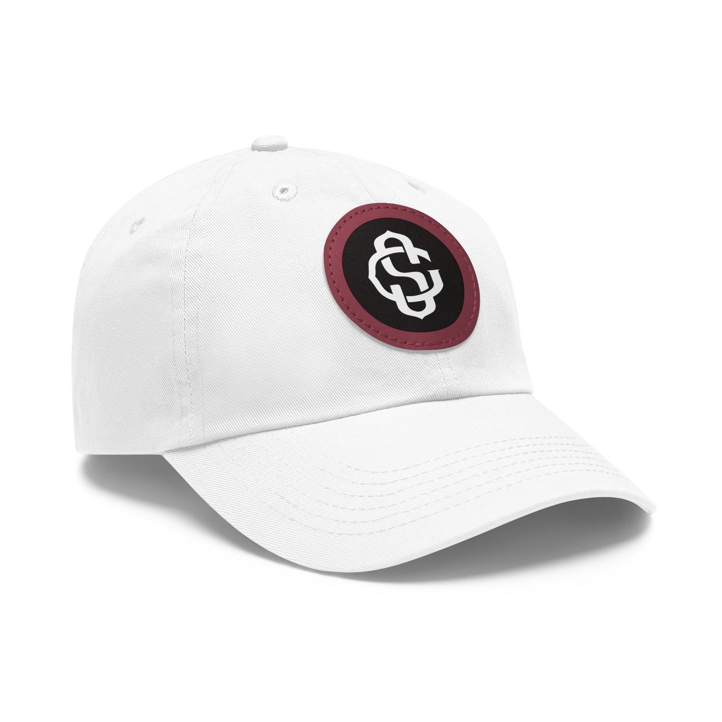 Monogram on Round Leather (faux) Patch
