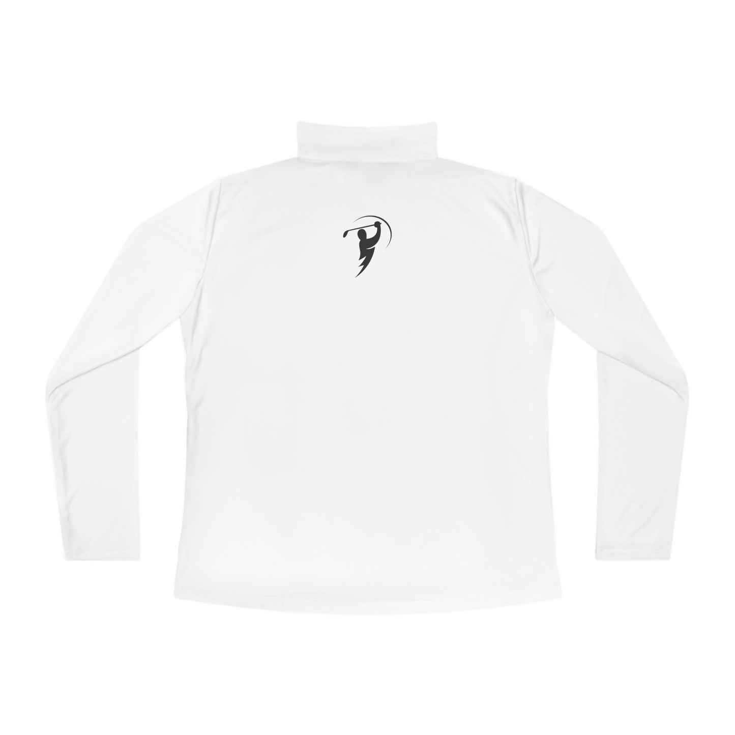 Monogram on 1/4-Zip (Black Logo) - Womens