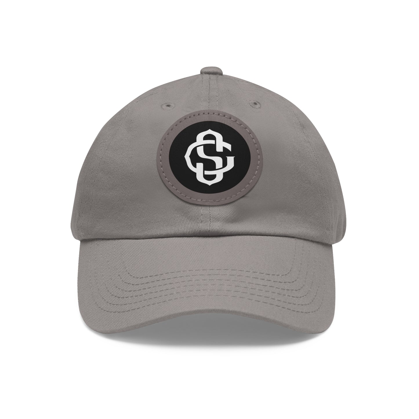 Monogram on Round Leather (faux) Patch