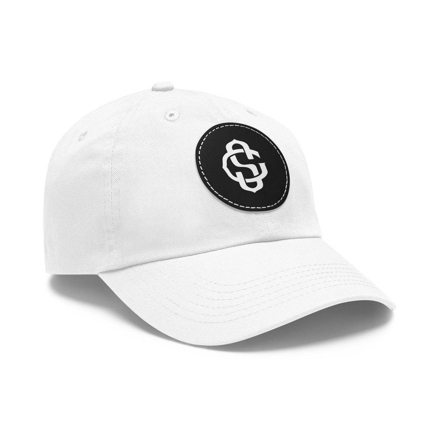 Monogram on Round Leather (faux) Patch