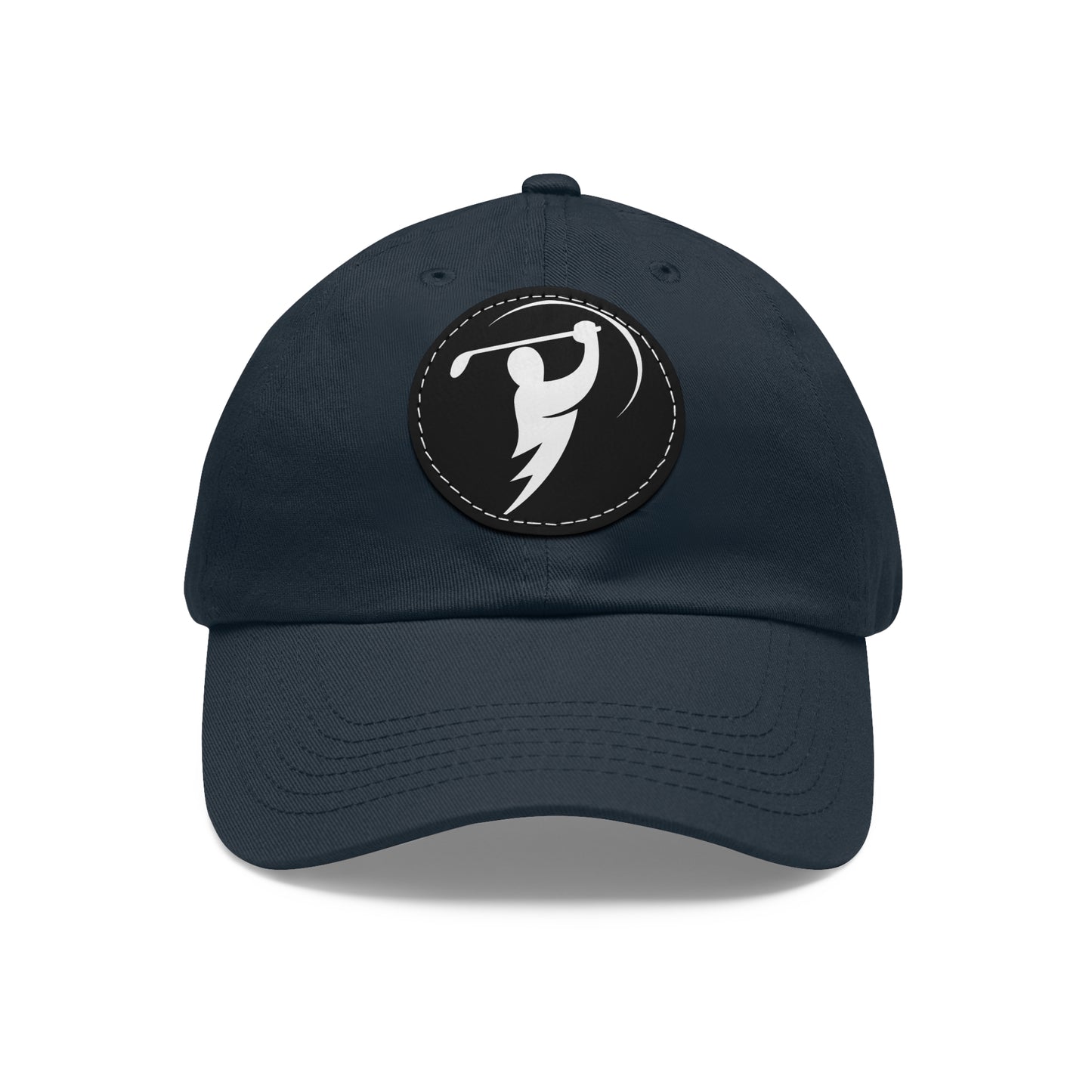Bolty on Round Leather (faux) Patch
