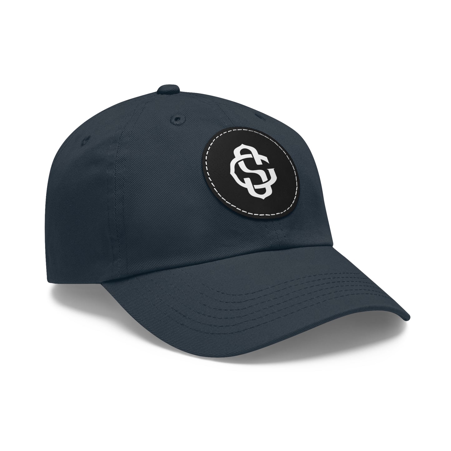 Monogram on Round Leather (faux) Patch