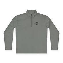 Monogram on  1/4-Zip (Black Logo) - Mens