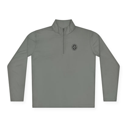 Monogram on  1/4-Zip (Black Logo) - Mens