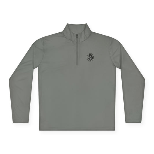 Monogram on  1/4-Zip (Black Logo) - Mens
