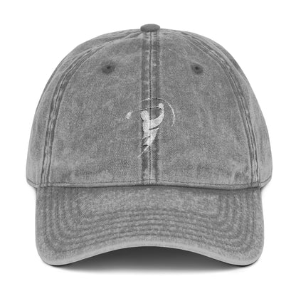 Vintage Embroidered Cap - Bolty on Front / Monogram on Back (White)