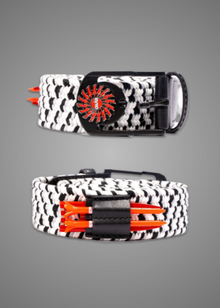 THE BRAIDED BYRD GOLF BELT - Black Capped Chickadee