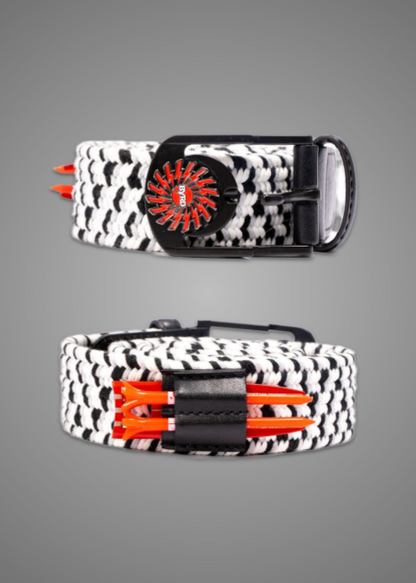 THE BRAIDED BYRD GOLF BELT - Black Capped Chickadee